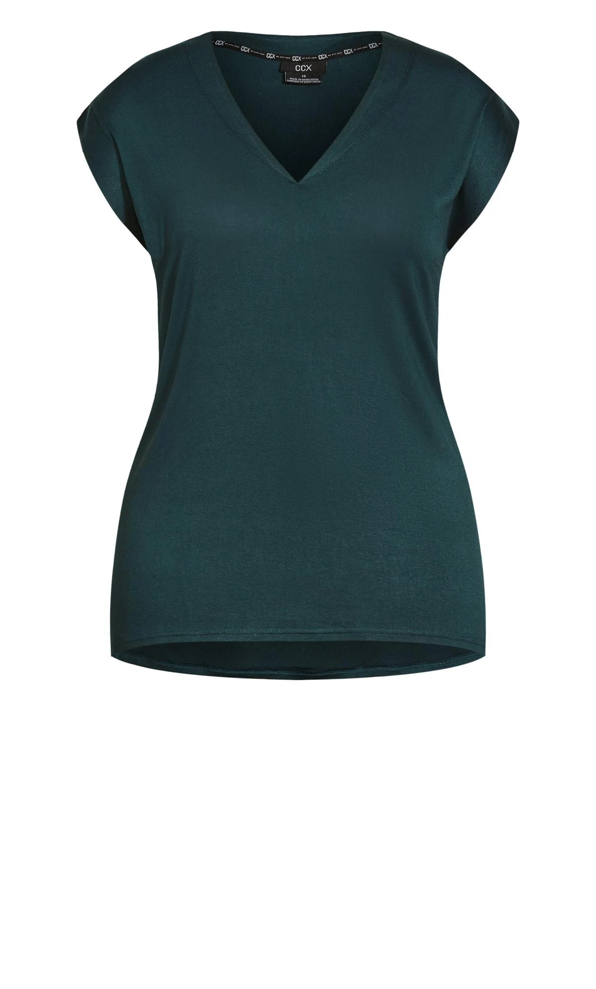 City Chic CCX Green Dynamic V Top - Image 5