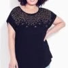 Avenue Black Holly Hot Fix Top