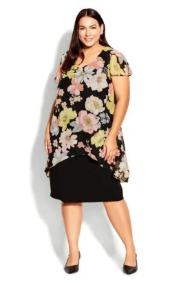 Avenue Ave Studio Black Emilia Overlay Dress