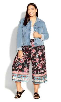 Avenue Black Aurora Border Trouser