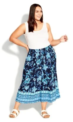 Avenue Navy Aurora Border Trouser