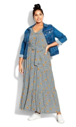 Avenue Loralette Black Seashore Maxi Dress