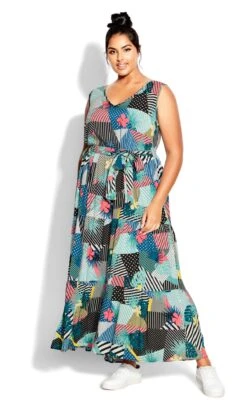 Avenue Loralette Blue Seashore Maxi Dress