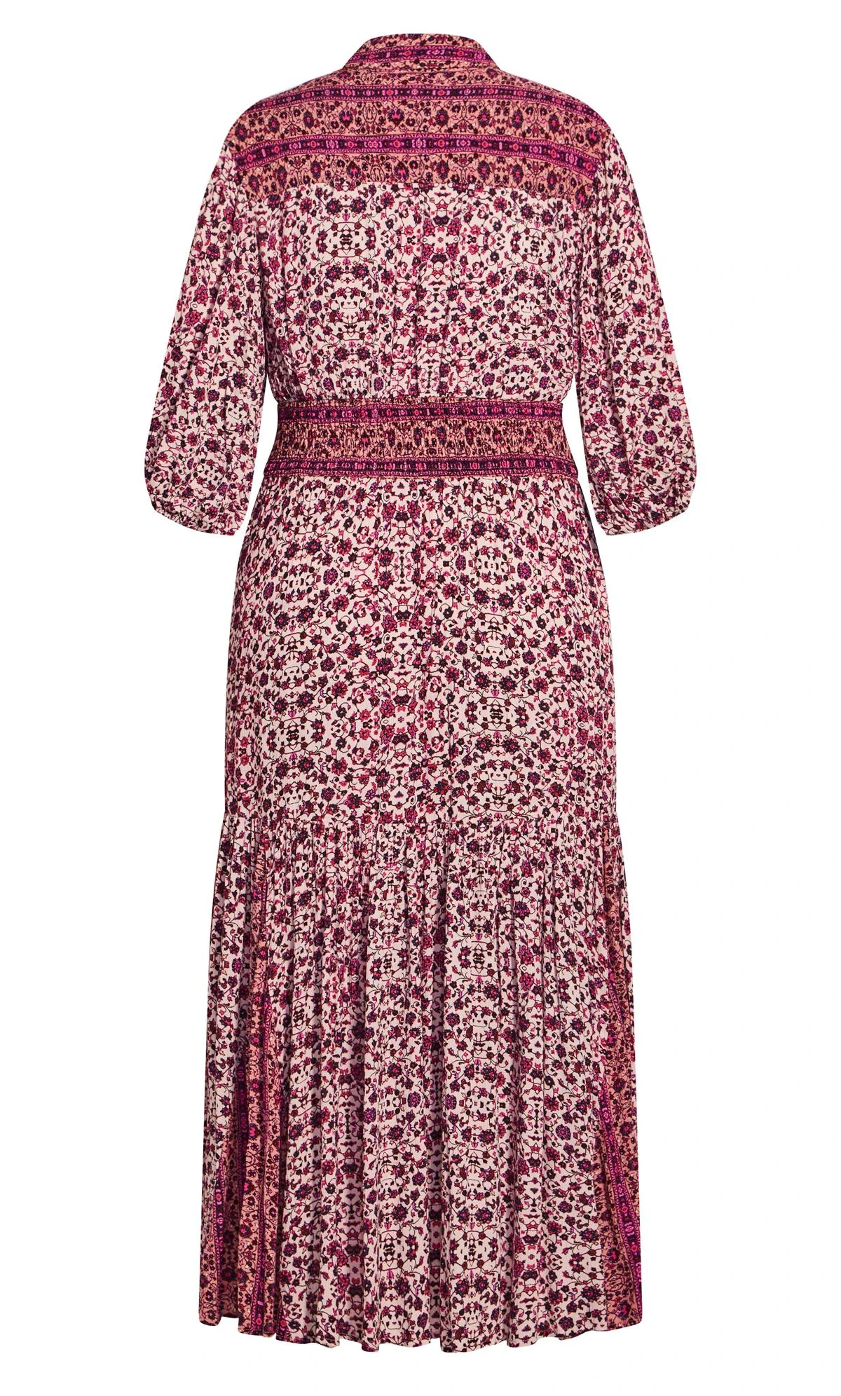 City Chic Starling Reine Red & Ivory Evie Maxi Dress - Image 5