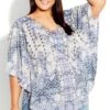 Avenue Blue Eloise Burnout Top