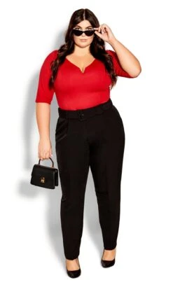 City Chic Red Vintage 3/4 Top