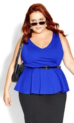 City Chic Blue Aubrey Top
