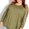 City Chic Khaki Stephanie Top