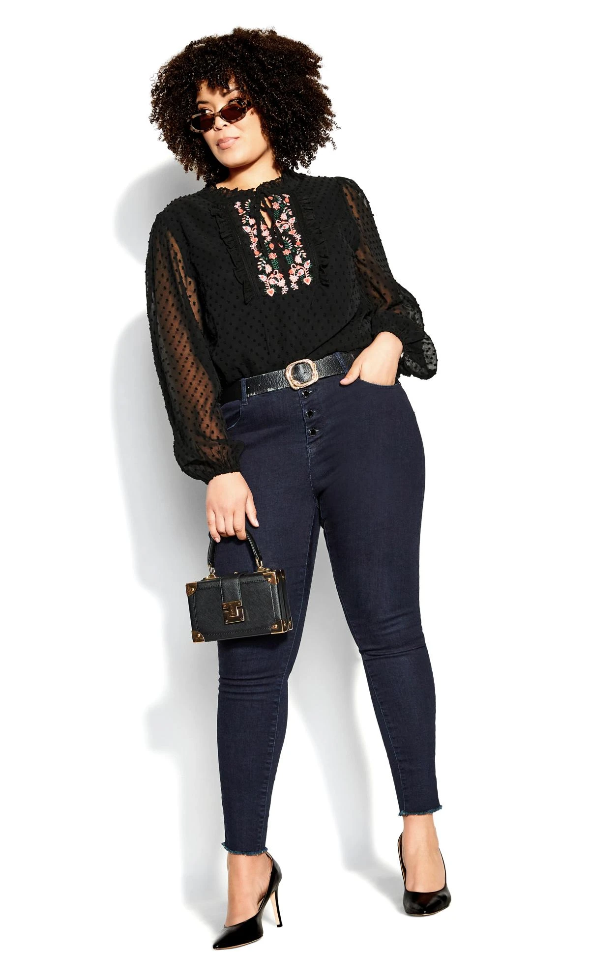 City Chic Black Tayla Top - Image 2