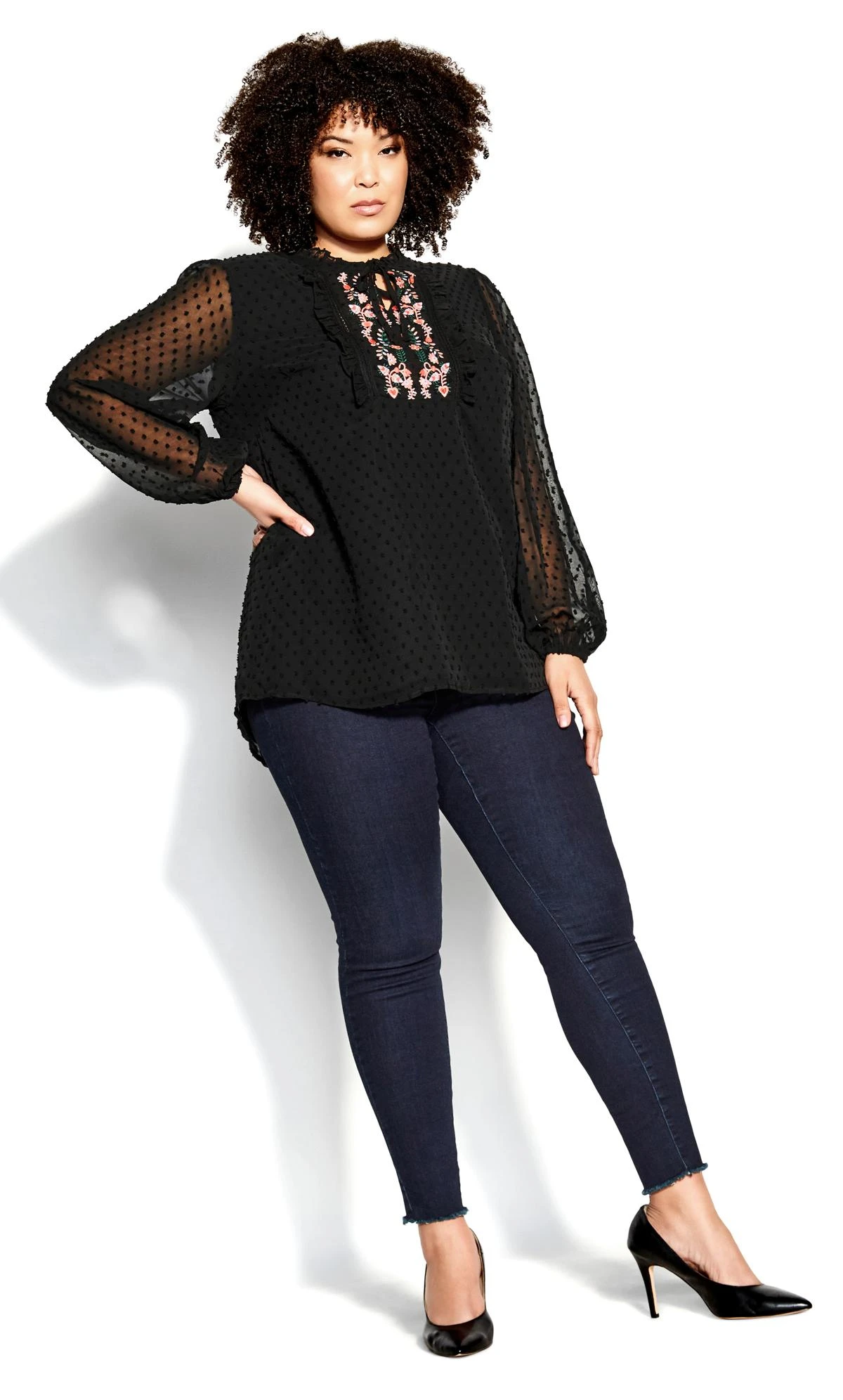 City Chic Black Tayla Top - Image 3