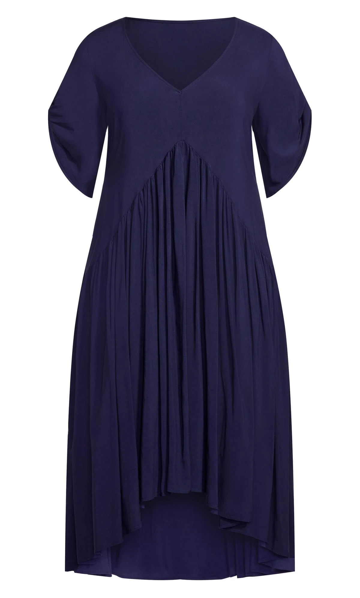 Avenue Navy Blue Pleated Maxi Dress - Image 4