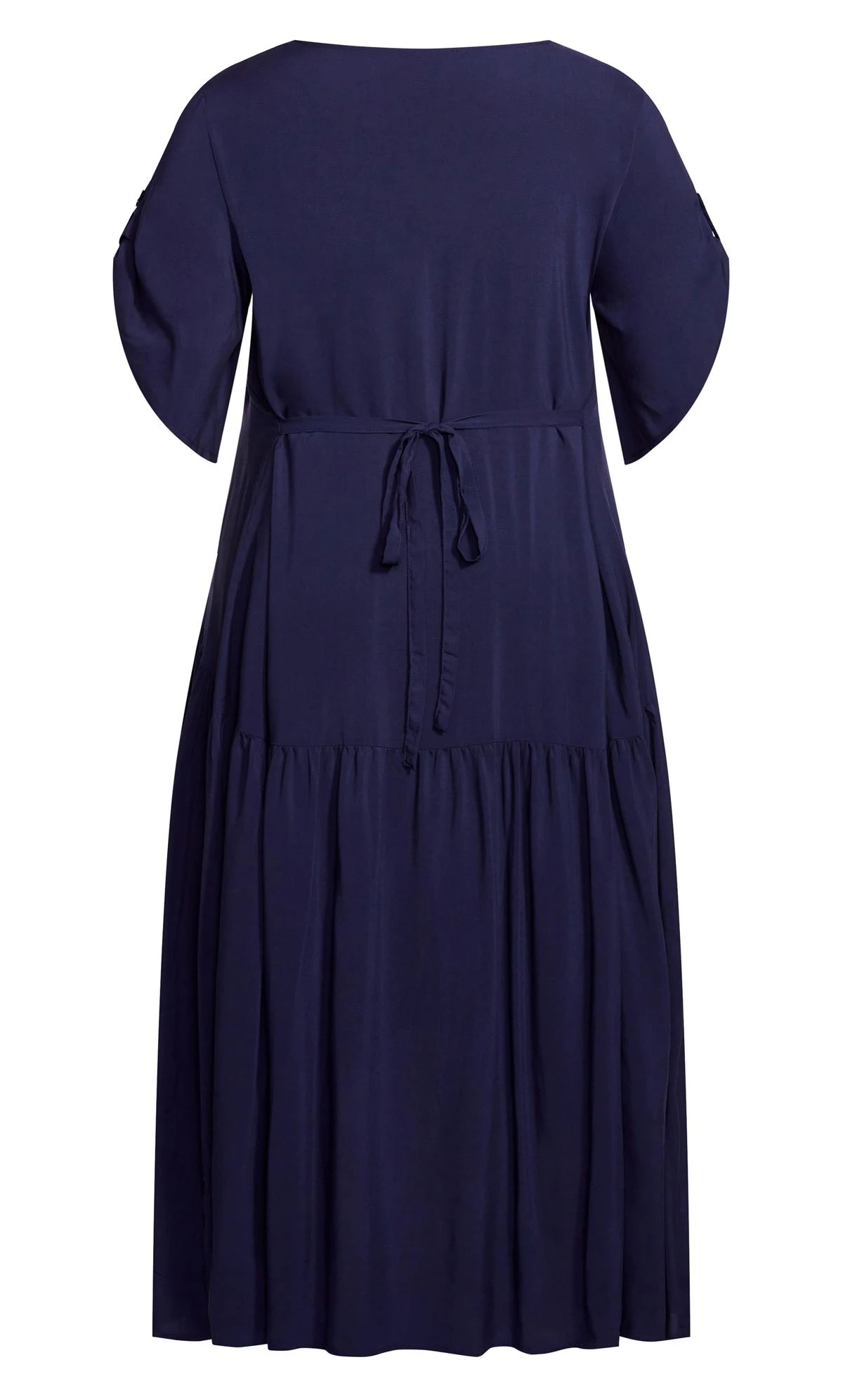 Avenue Navy Blue Pleated Maxi Dress - Image 5