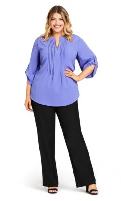 City Chic Black Wide Leg Trousers