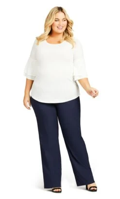 Avenue Tall Blue Wide Leg Trousers