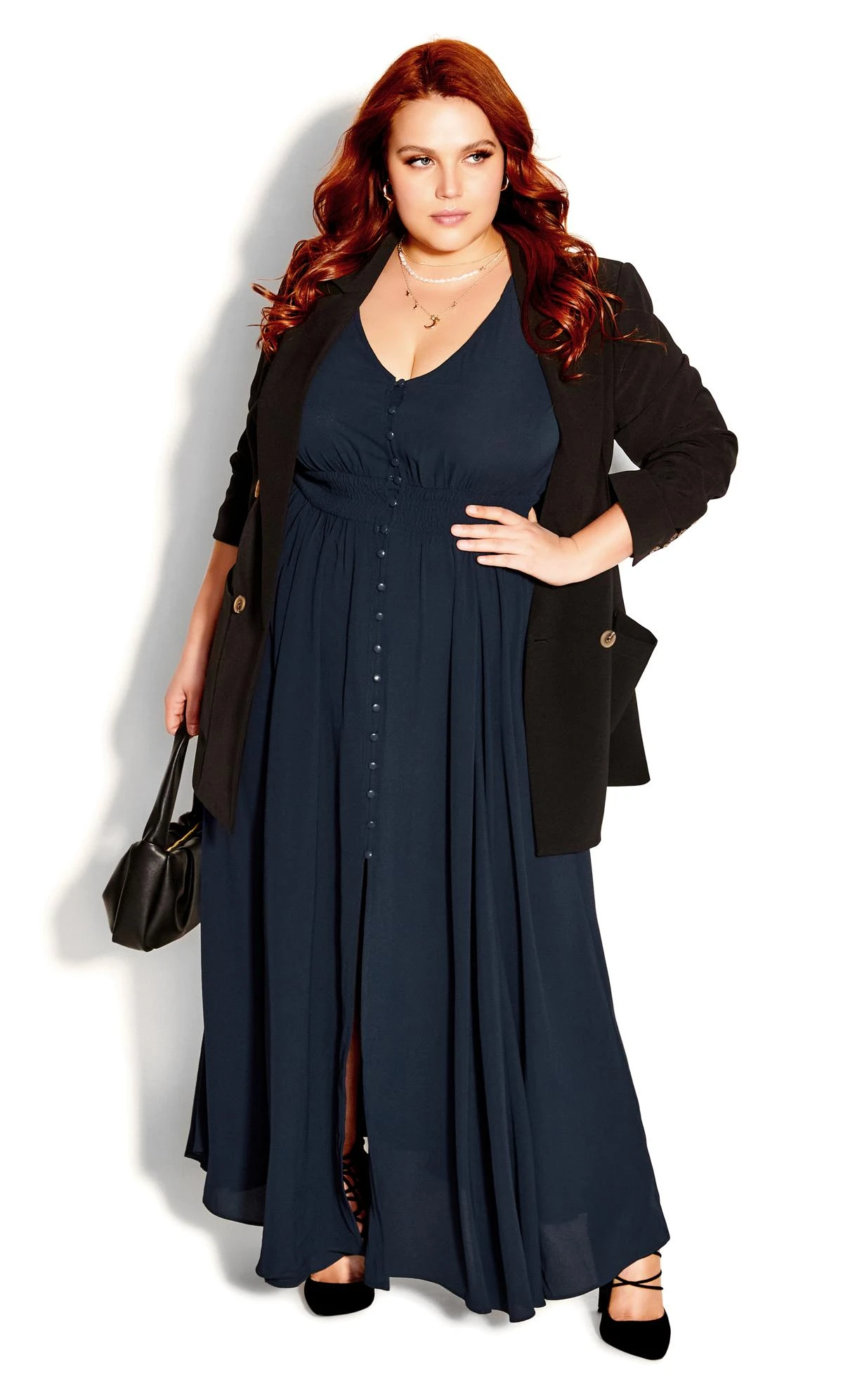 City Chic Navy Desire Maxi Dress - Image 2
