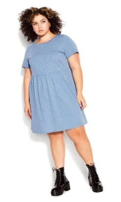 Avenue Blue Smock Mini Dress