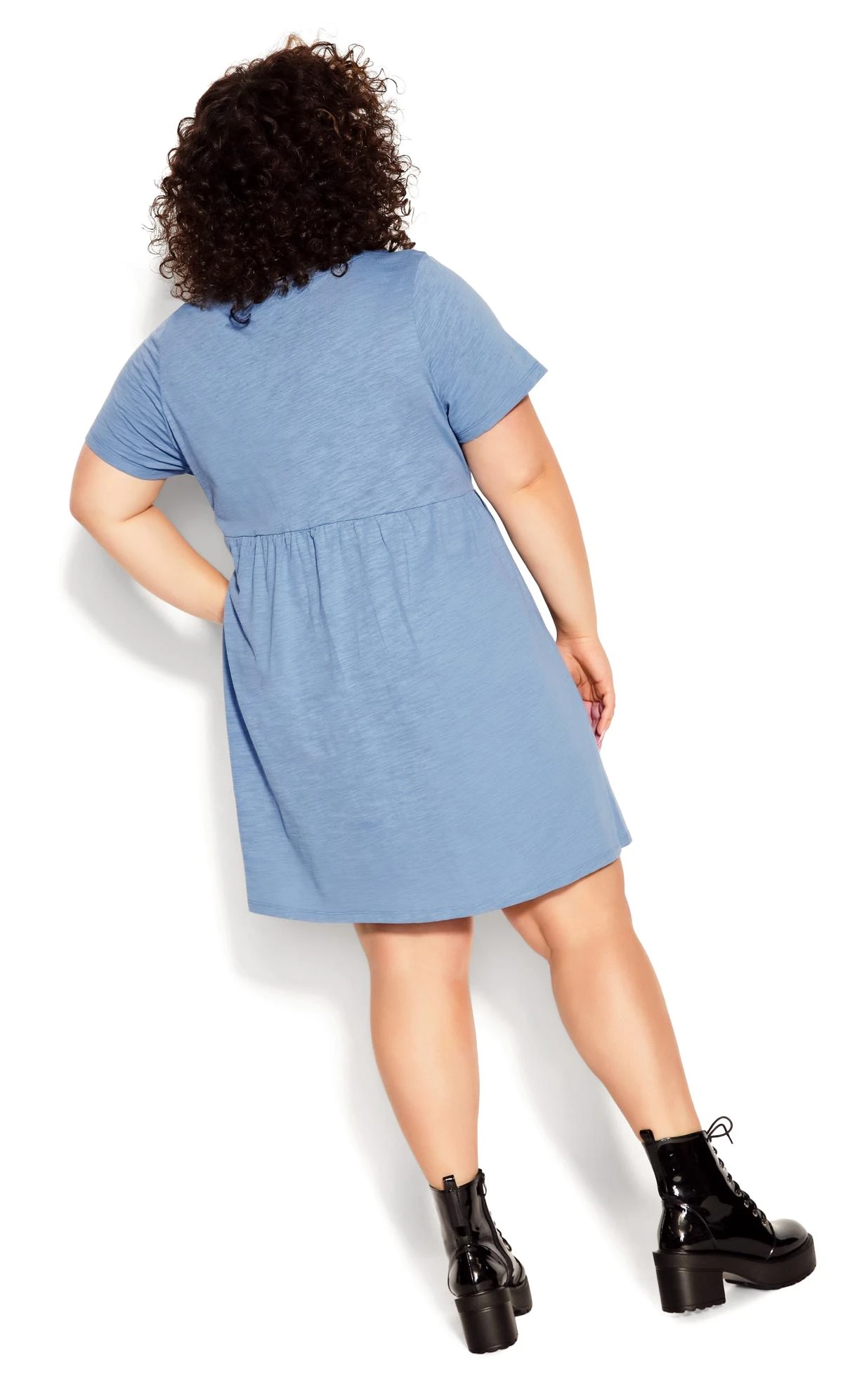 Avenue Blue Smock Mini Dress - Image 4