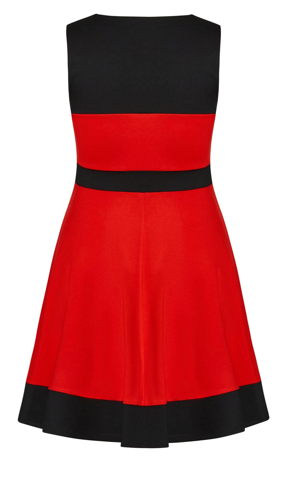 City Chic Red & Black Skater Mini Dress - Image 6