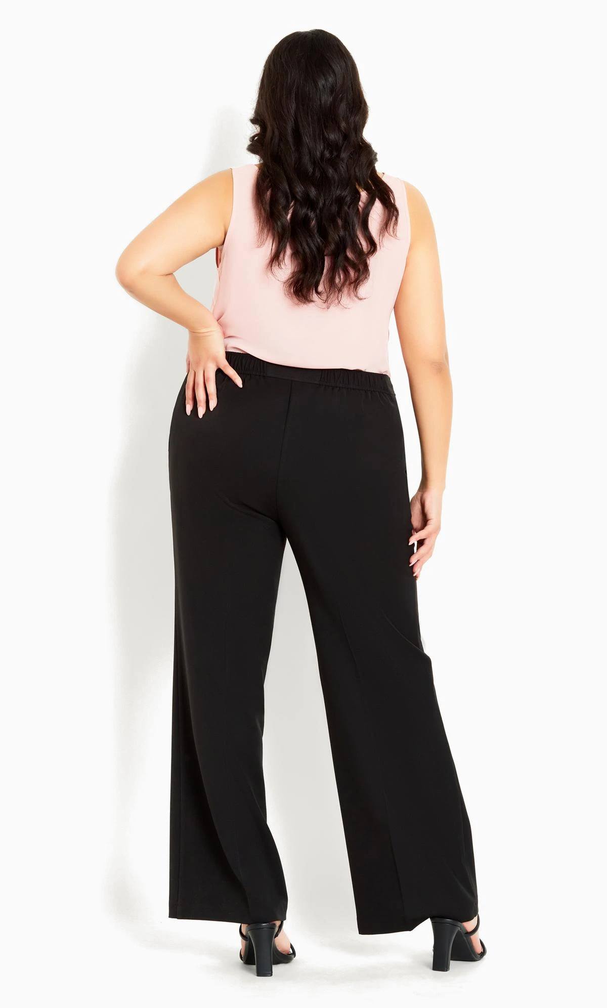 Evans Black Picasso Wide Leg Trouser Black - Image 2