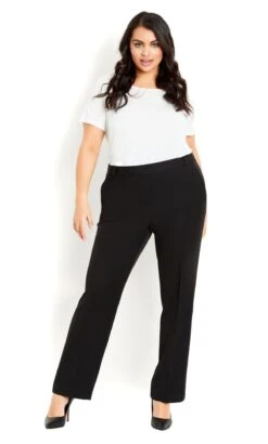 Evans Black Wide Leg Trousers