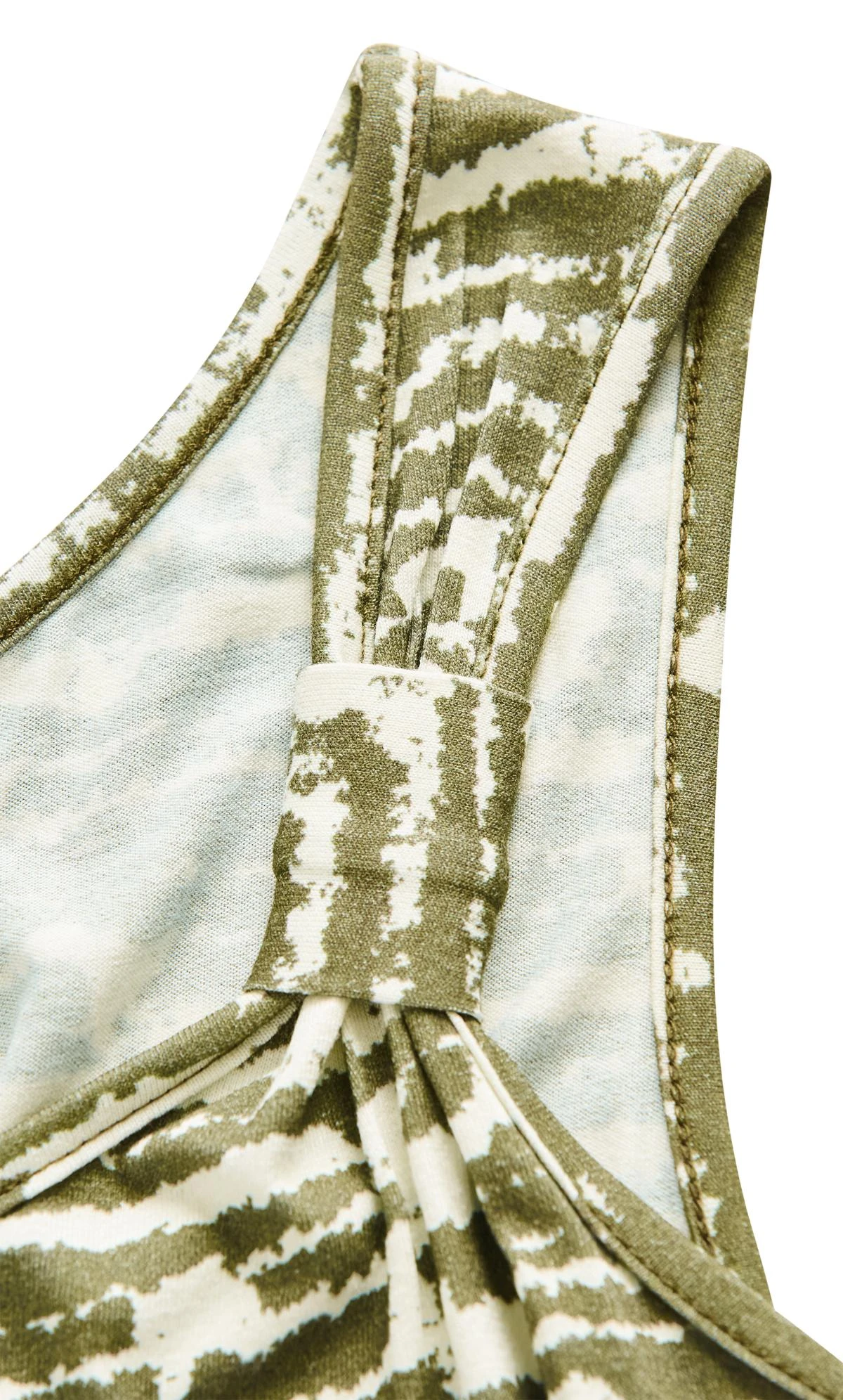 Evans Khaki Green & White Stripe Maxi Sundress - Image 5