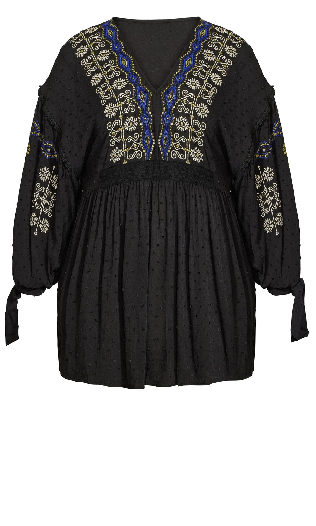 Avenue Aveology Black Phoebe Embroidered Top - Image 2