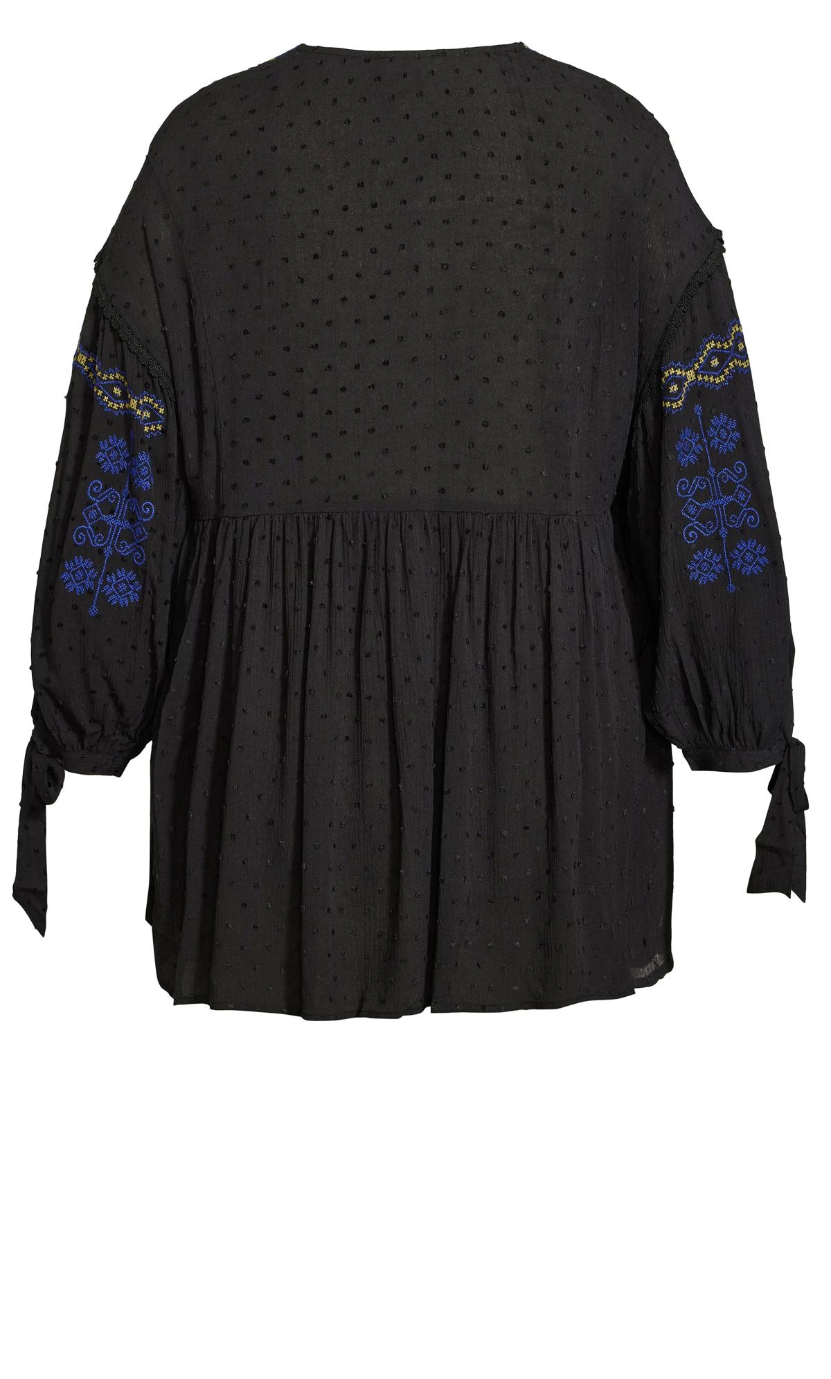 Avenue Aveology Black Phoebe Embroidered Top - Image 3