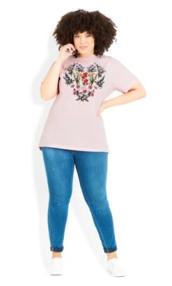 Avenue Evans Pink Print Top