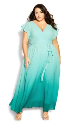 City Chic Green Isabella Maxi Dress