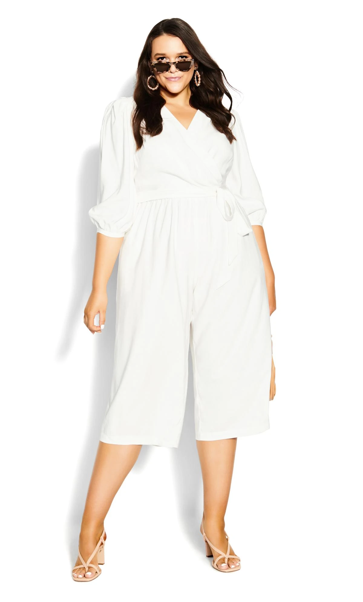 City Chic Ivory Aubrey Jumpsuit