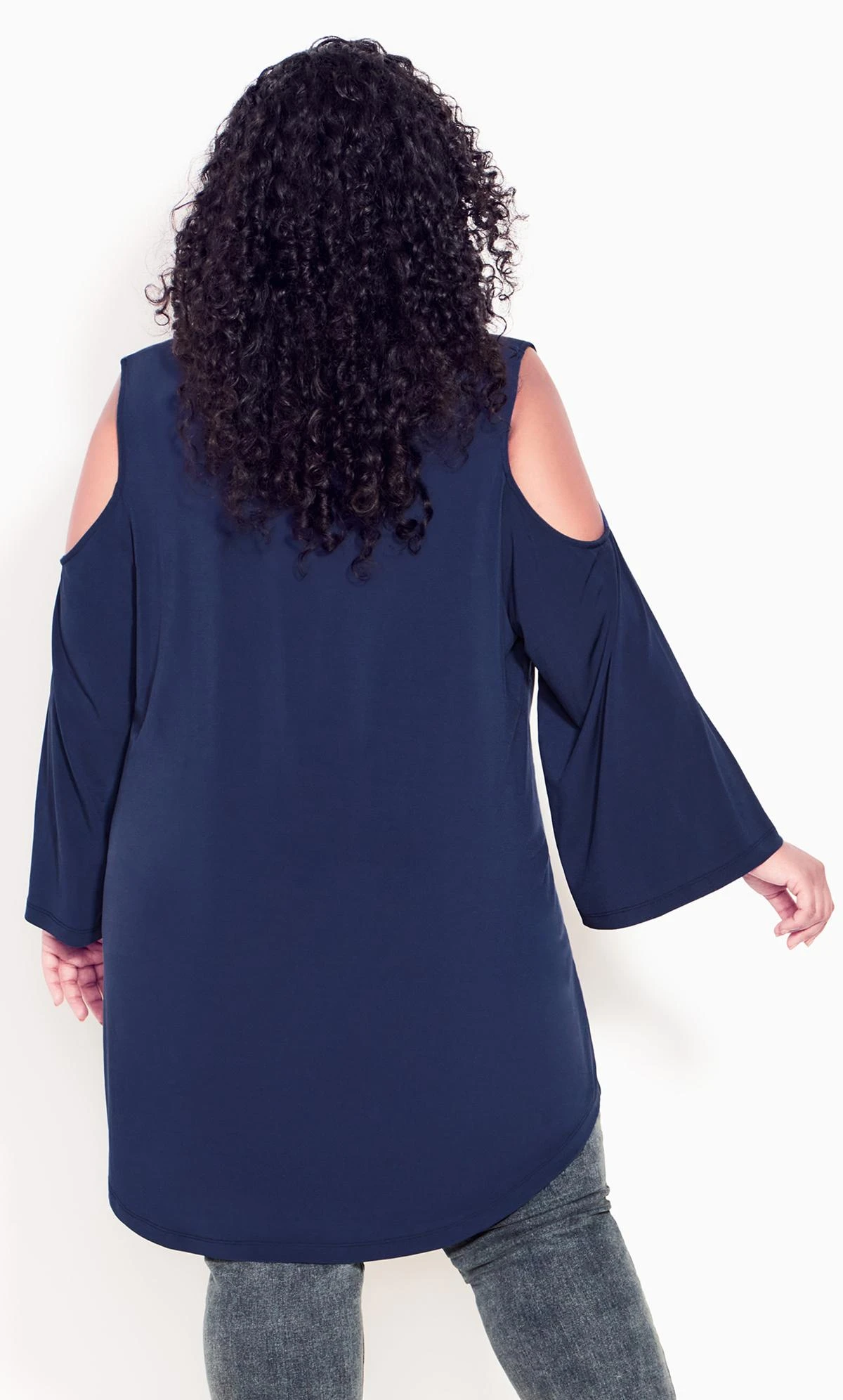 Avenue Navy Cold Shoulder 3 Bar Top - Image 3