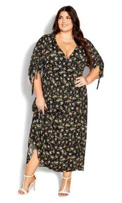 City Chic Black Leah Maxi Dress
