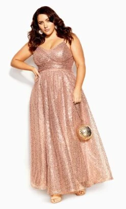 City Chic Neutral Sophia Maxi Dress