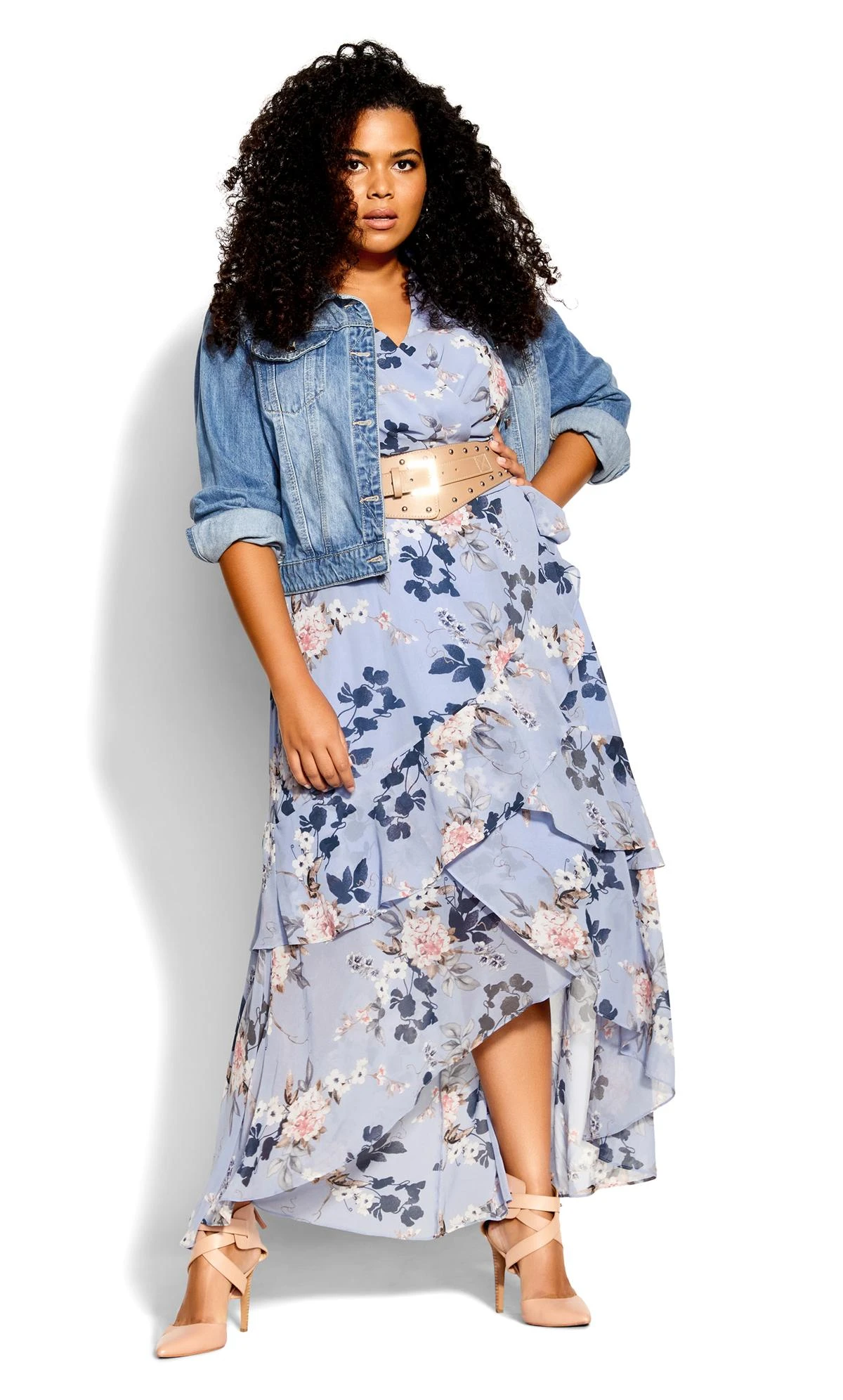 City Chic Blue Elodie Maxi Dress - Image 3
