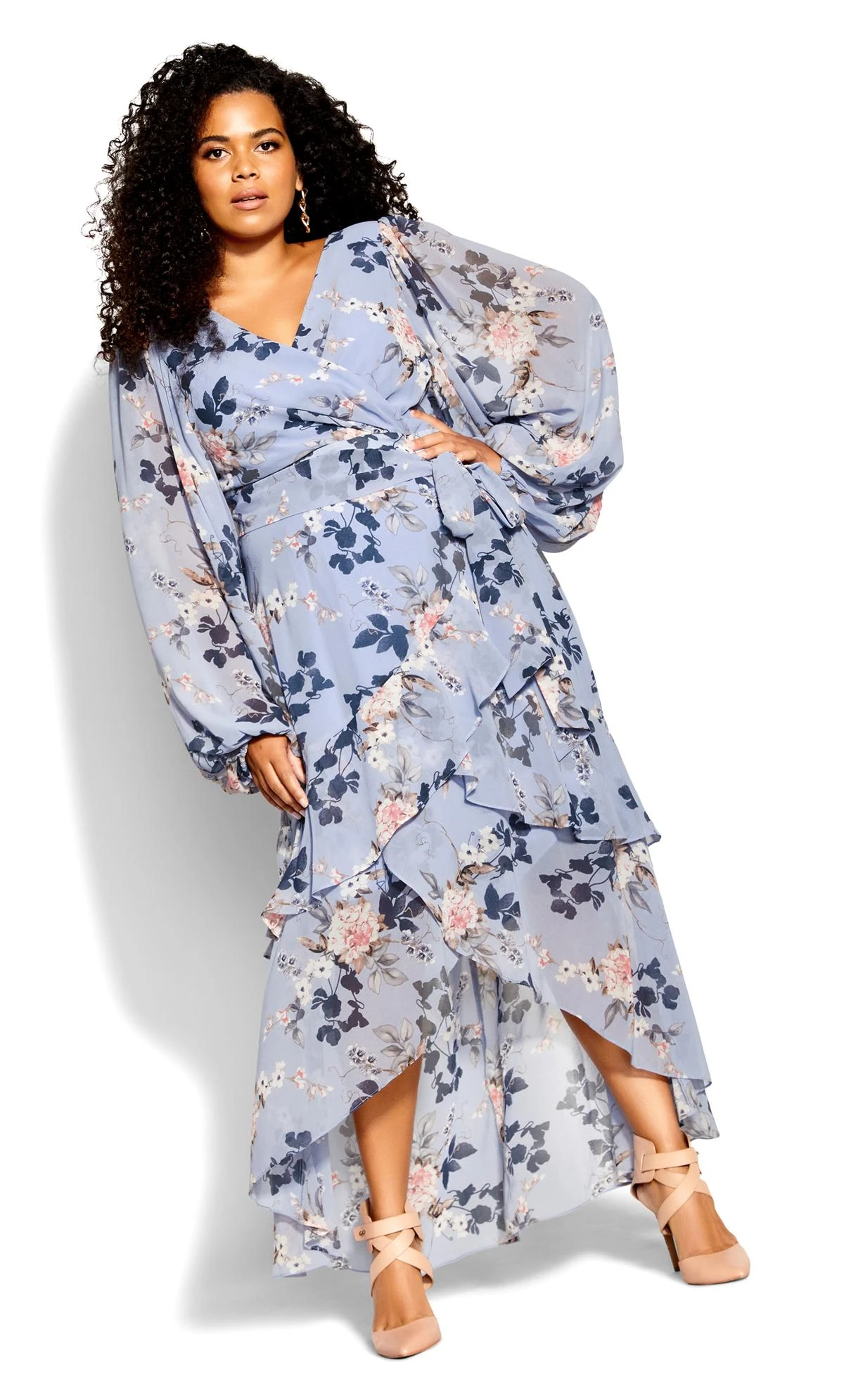 City Chic Blue Elodie Maxi Dress