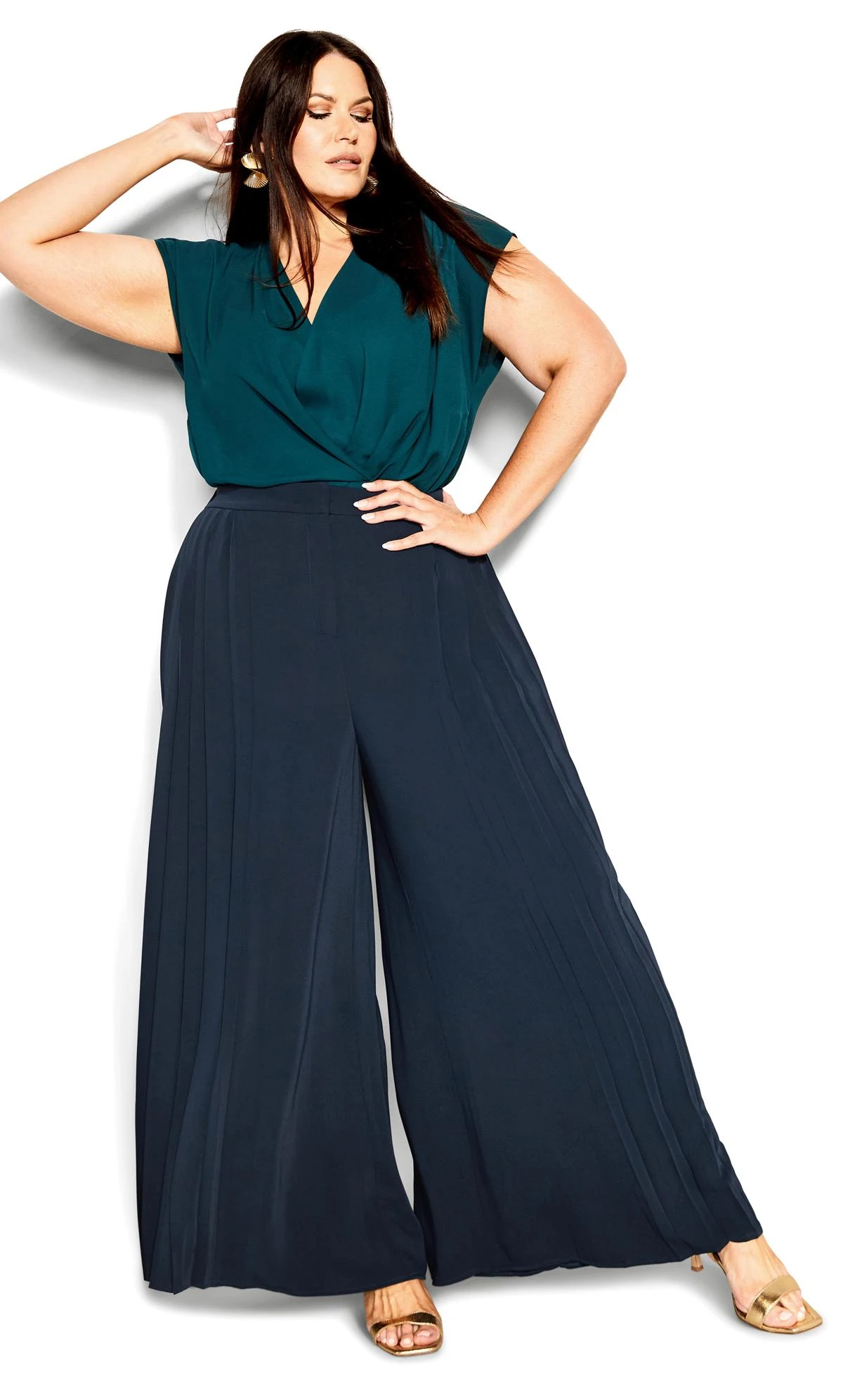 City Chic Navy Avalina Pant