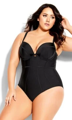 City Chic Black Grenada Underwired Swimsuit
