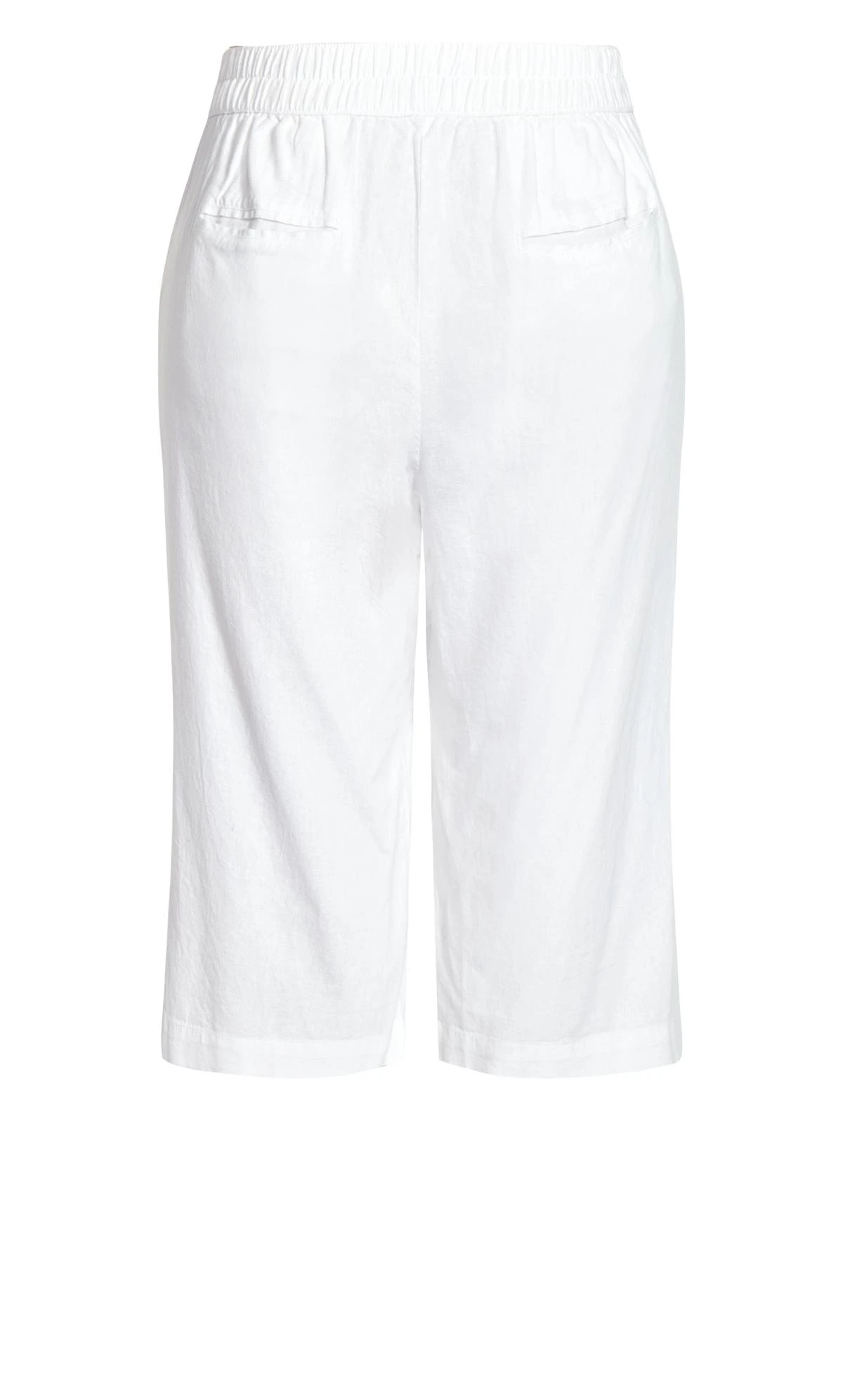 Evans White Wide Leg Culotte Trousers - Image 4