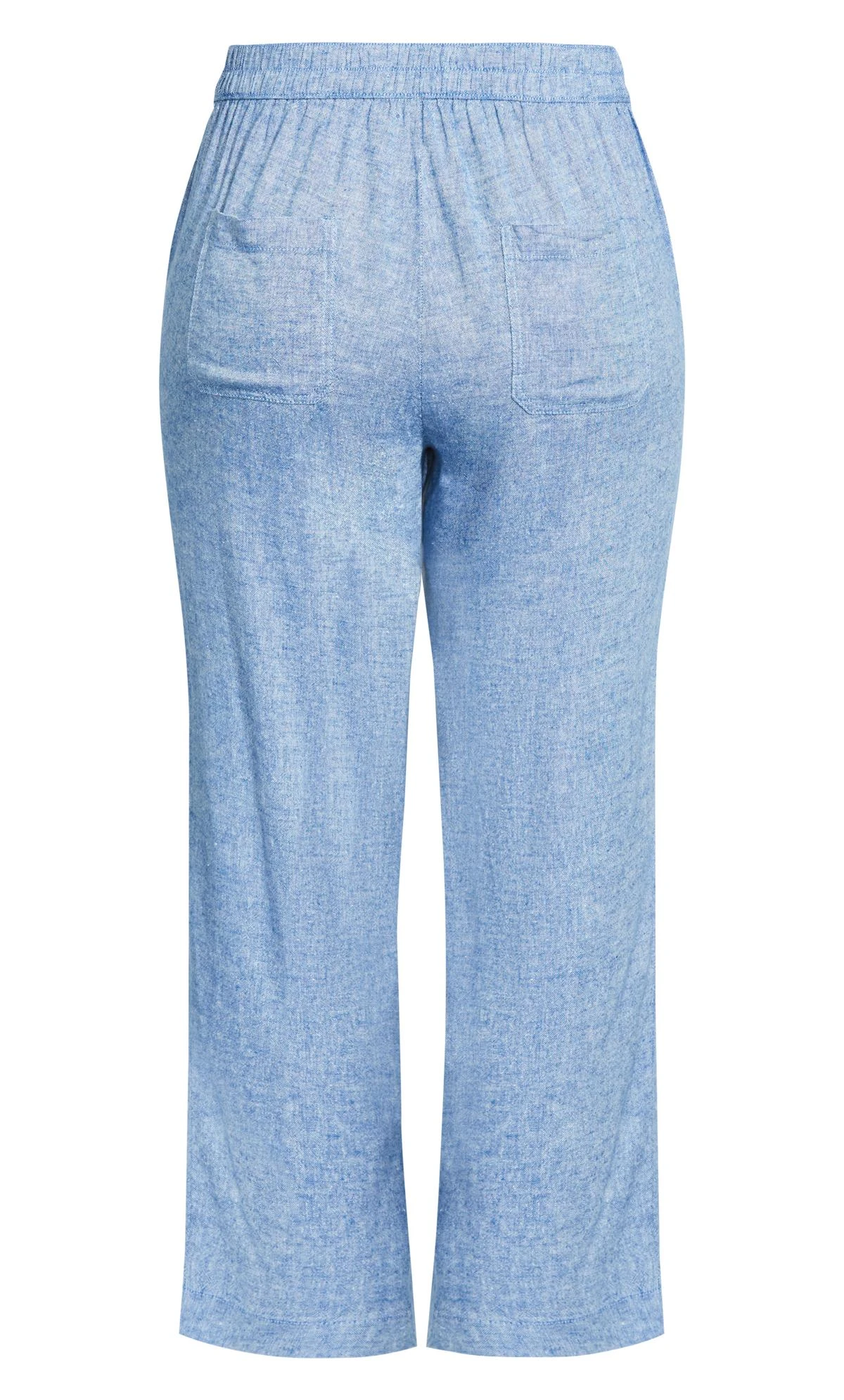 Evans Blue Linen Blend Trouser Chambray - Image 5